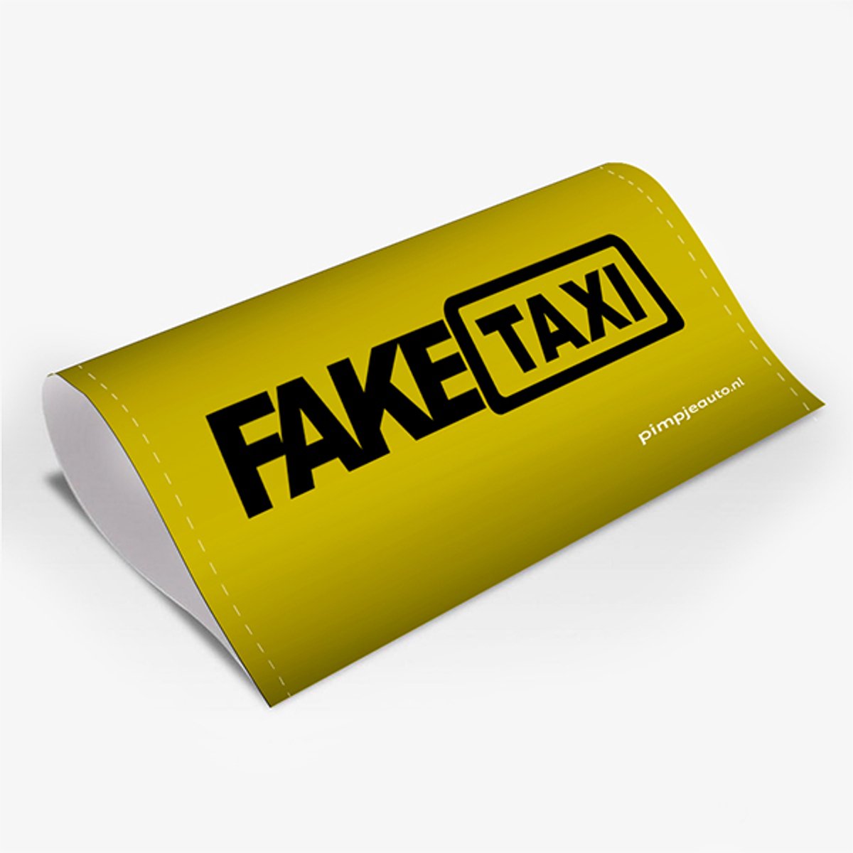 PimpJeAuto-Pimpers-Fake Taxi-Geel-Medium-160x80mm-Zelfklevend