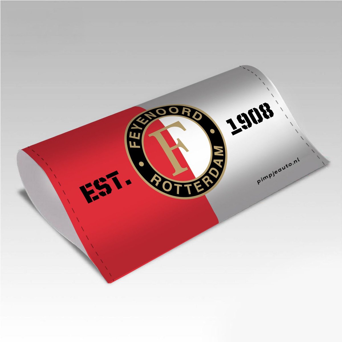 PimpJeAuto-Pimpers-Feyenoord-R00d/Wit-Medium-160x80mm-Zelfklevend