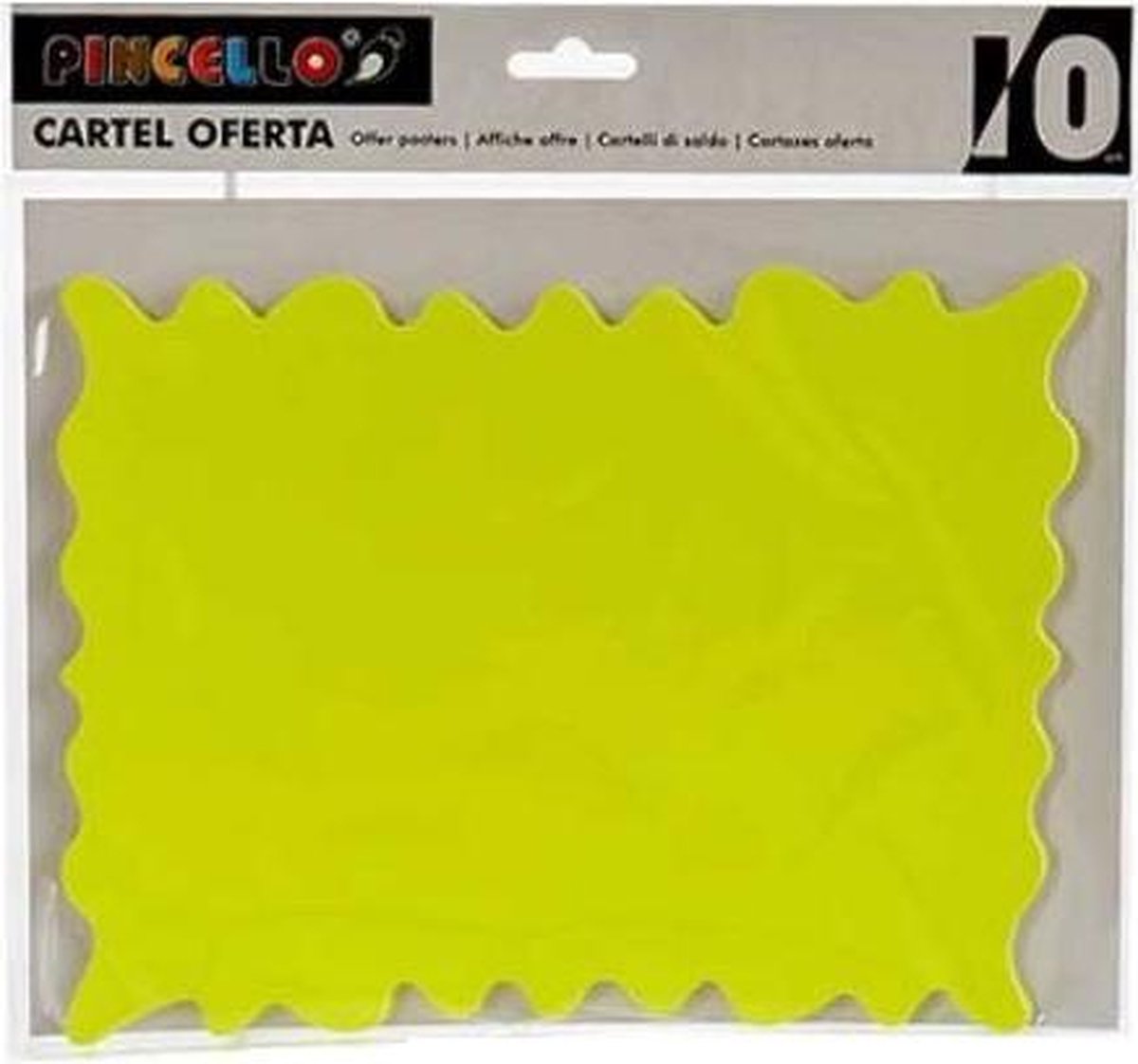 Pincello Promotiestickers 26,5 Cm Papier Geel 10 Stuks