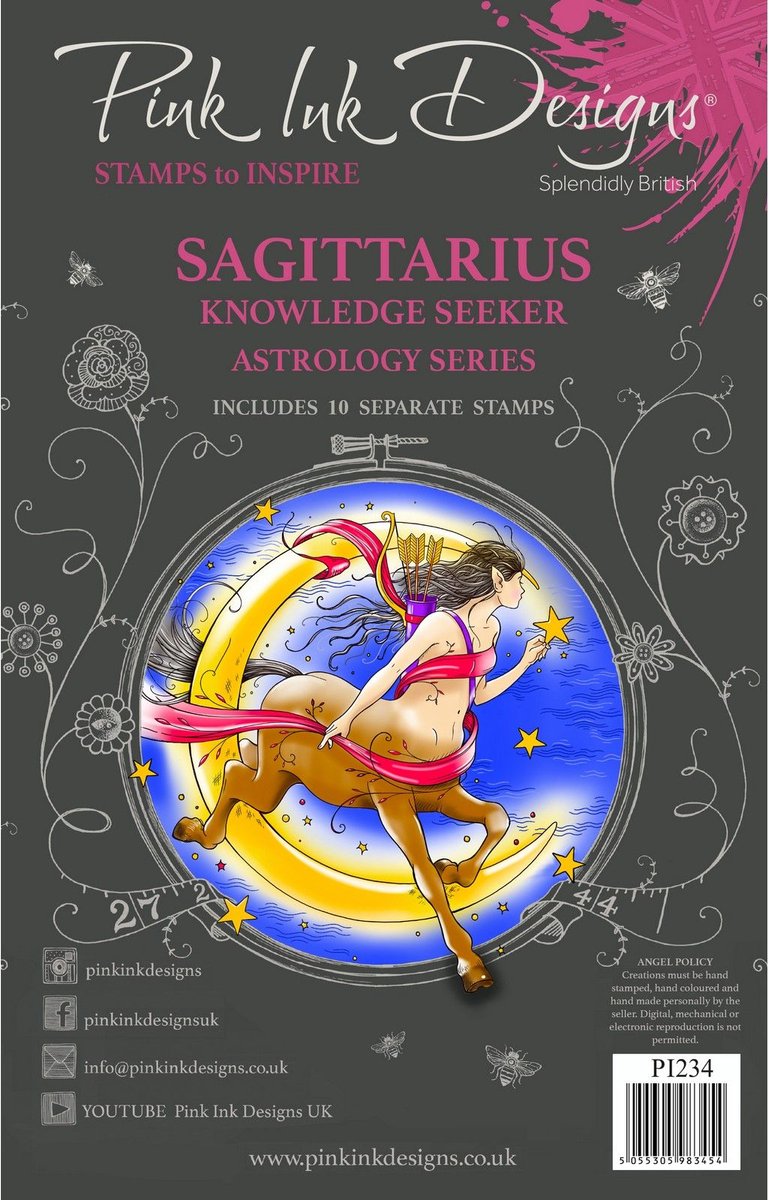 Pink Ink Designs • Astrology Series Clear Stamp Set Sagittarius