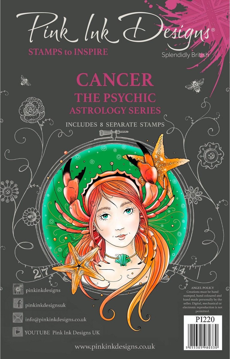 Pink Ink Designs • Astrology Series Clear Stempels Cancer The Psychic
