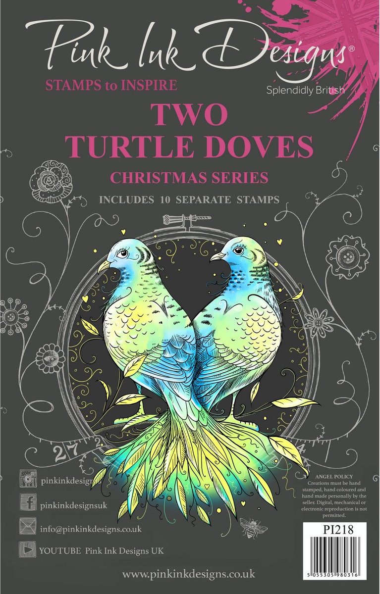 Pink Ink Designs • Christmas Series Clear Stempels Two Turtle Doves