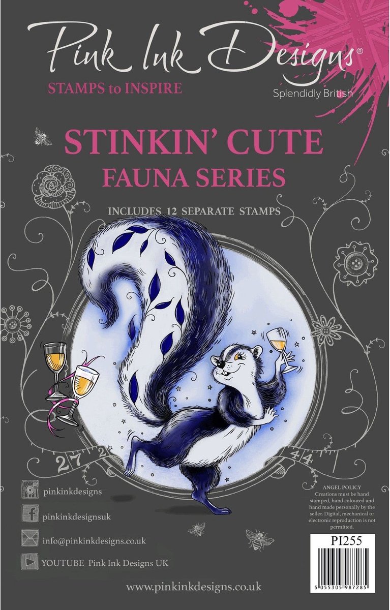 Pink Ink Designs • Fauna Series Clear Stamp Set Stinkin Cute
