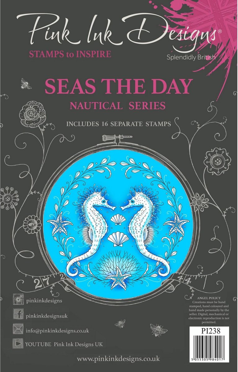Pink Ink Designs • Nautical Series Clear Stamp Set Seas The Day