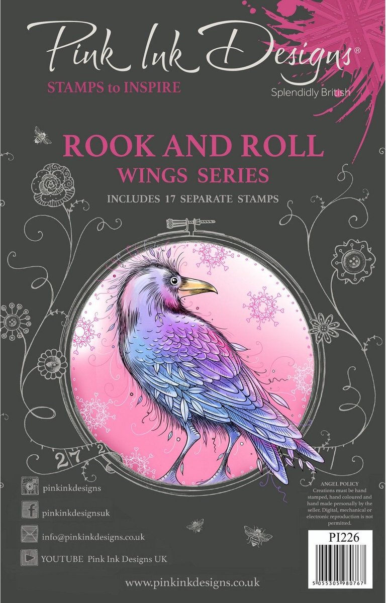 Pink Ink Designs • Wings Series Clear Stamp Set Rook & Roll
