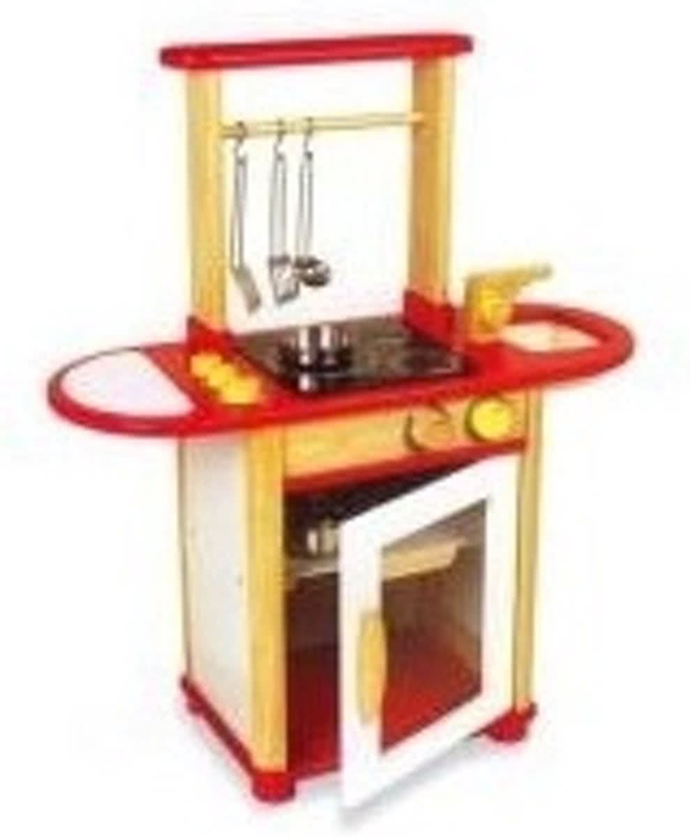 Houten Keukeneiland Rood