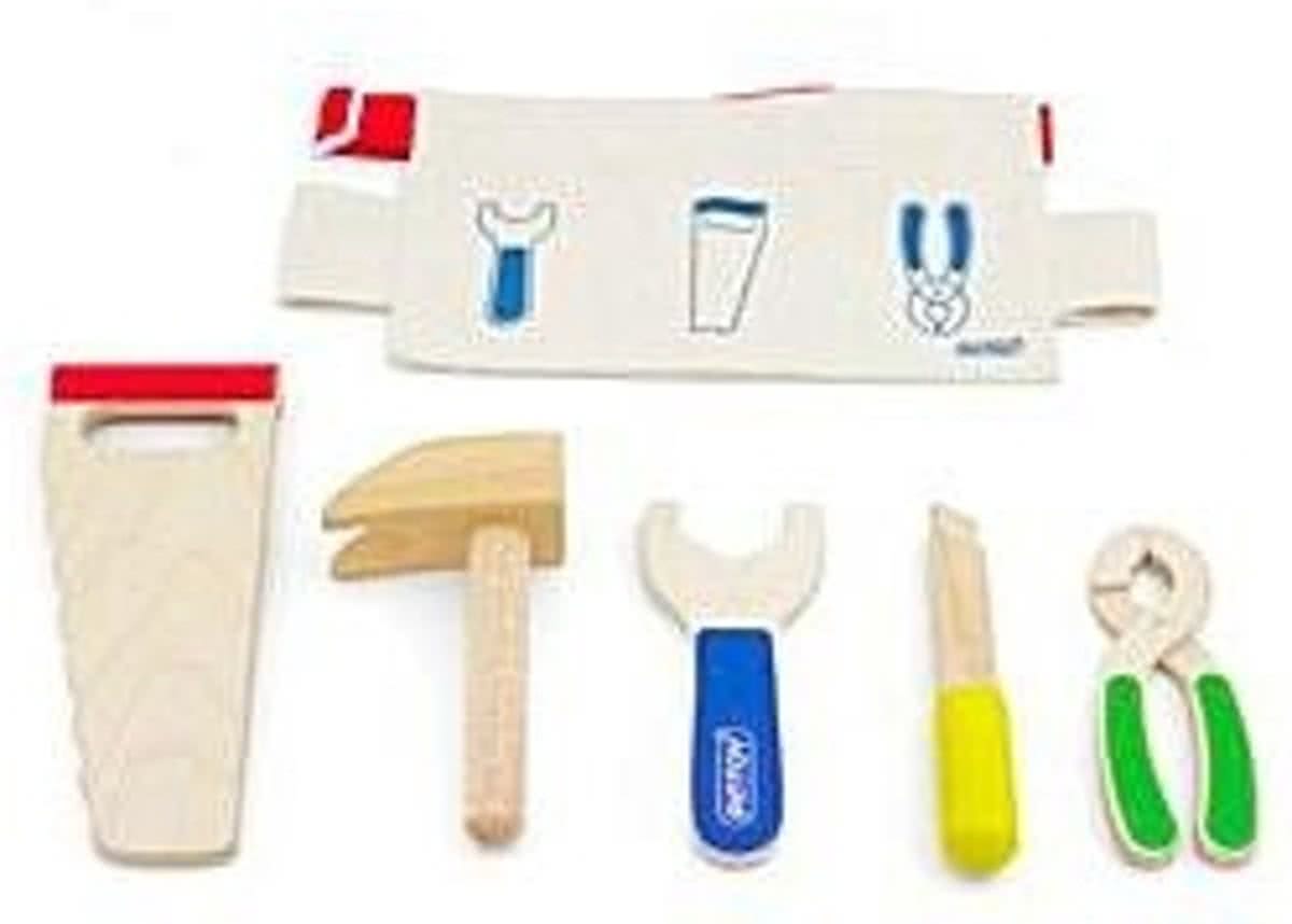 Pintoy P13530 Gereedschapsgordel met Houten Gereedschap