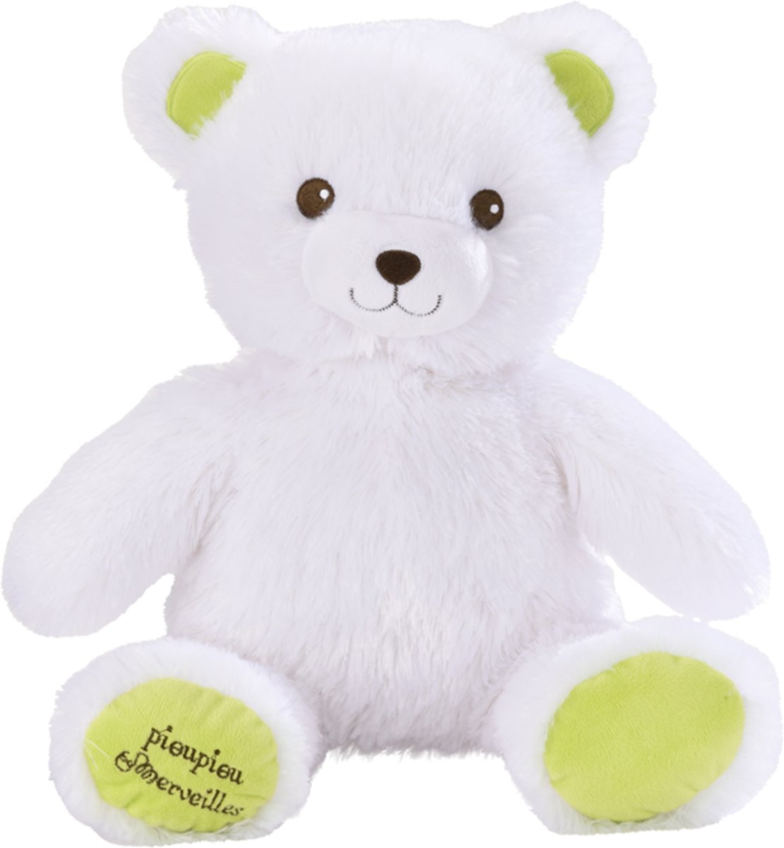 Pioupiou et Merveilles Witte Beer Gaston - Geeft Licht - 40 Cm