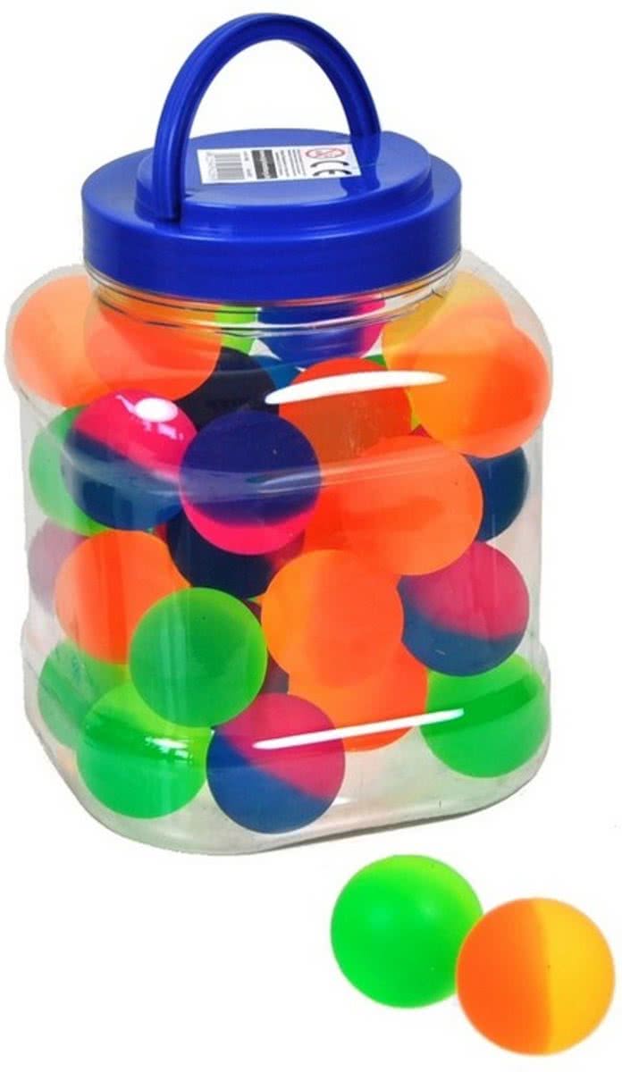 Stuiterballen 3.8 cm 40 stuks in pot