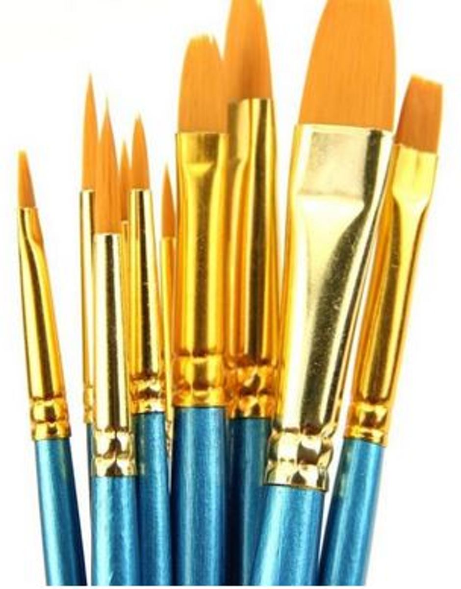 10 stuks aquarel penselen nylon