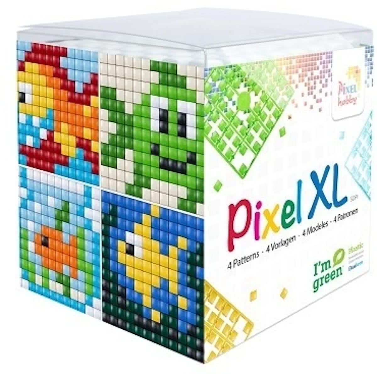 3x Pixel XL kubus vissen, voertuigen, waterdieren