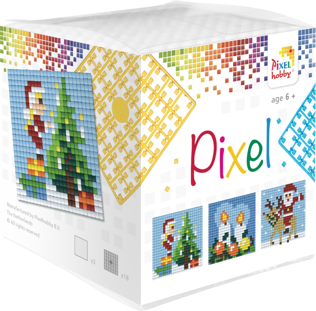 Pixel classis kubus kerst