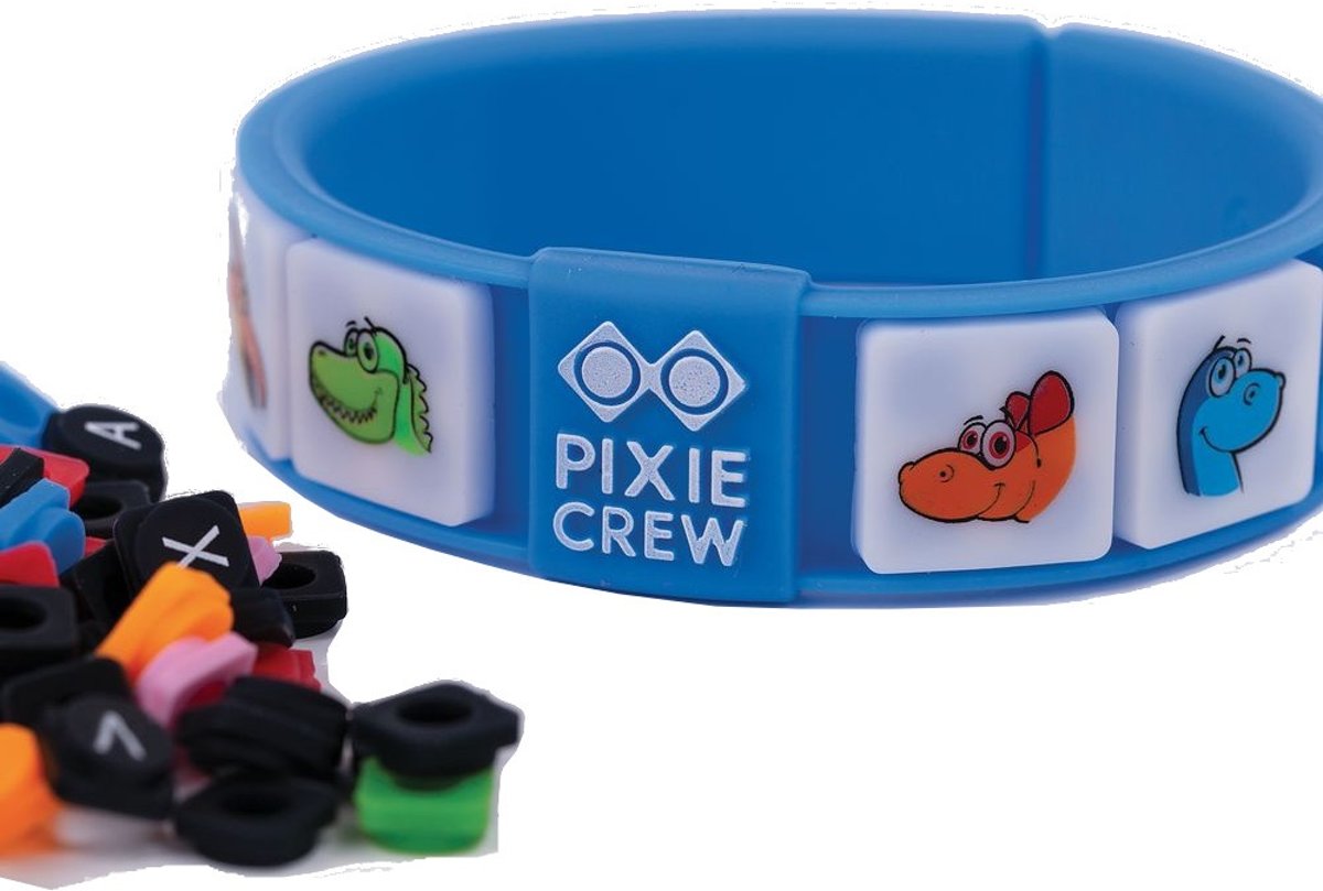 Pixie Crew Pixel Armband Dinosaurus Blauw