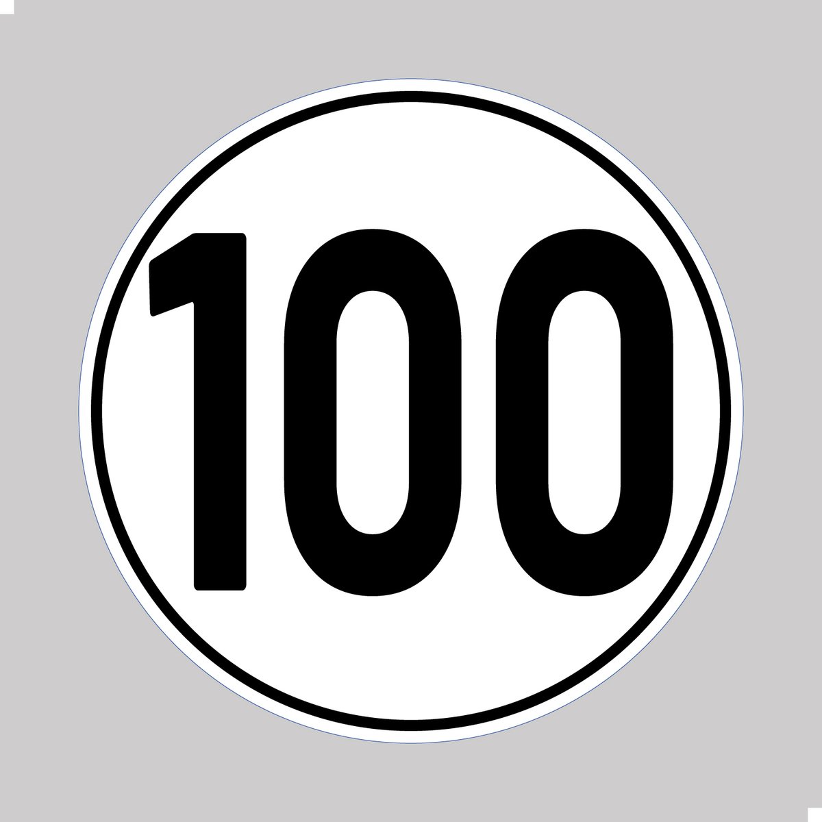 100km per uur sticker - Caravan - Camper -