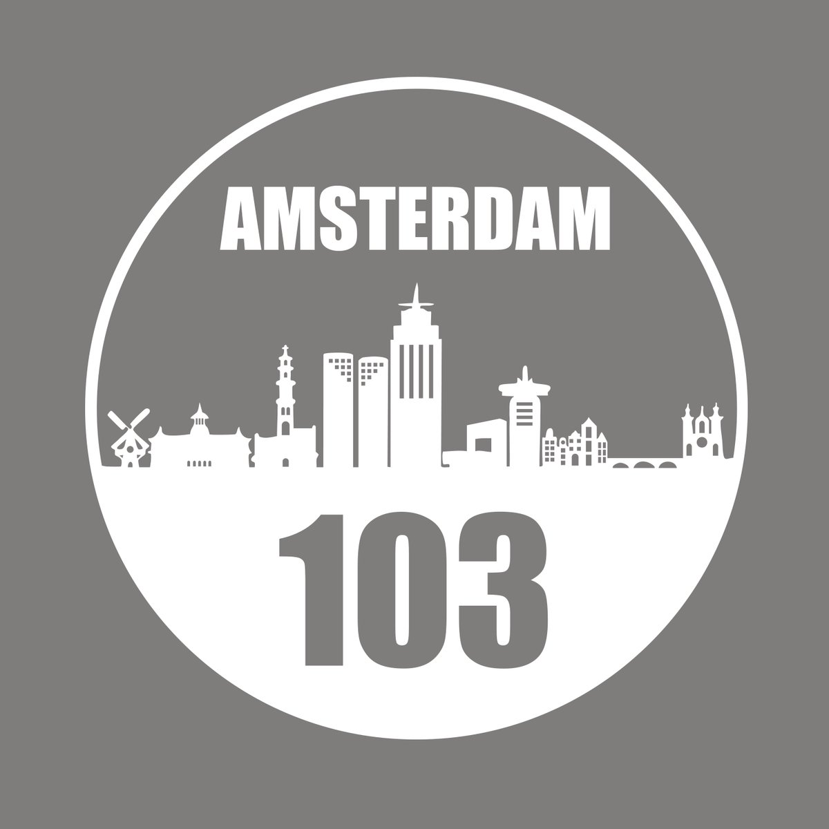 Amsterdam sticker met eigen huisnummer