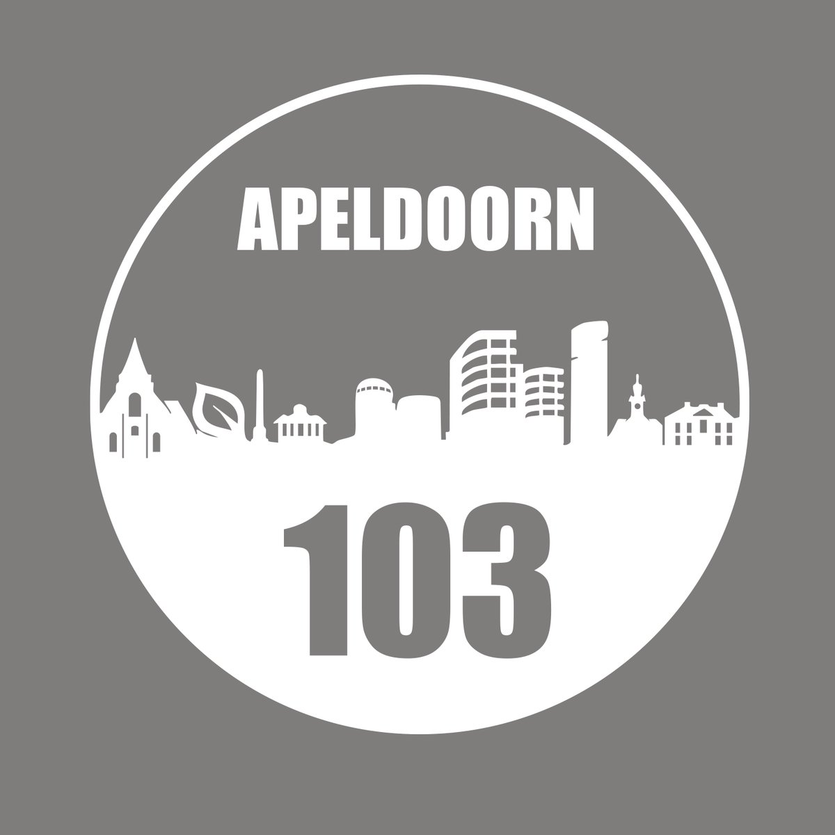 Apeldoorn sticker met eigen huisnummer