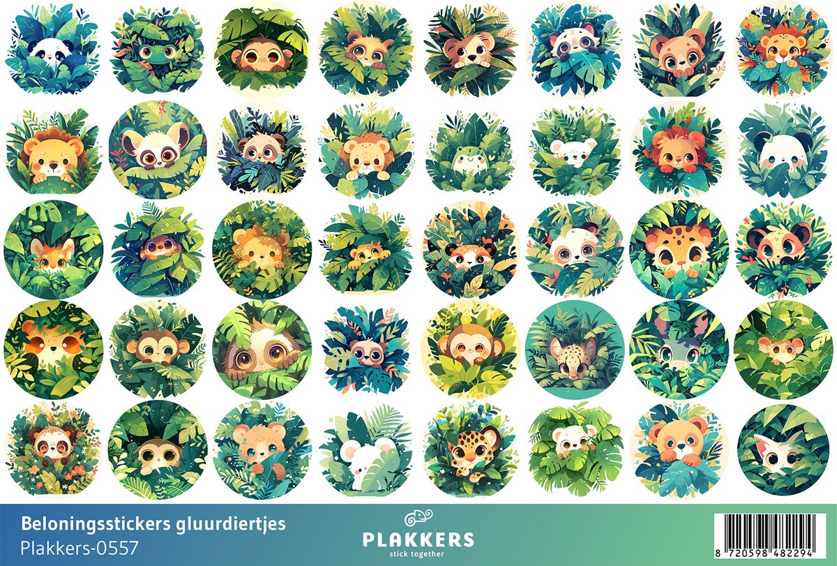 Beloningsstickers gluurdiertjes