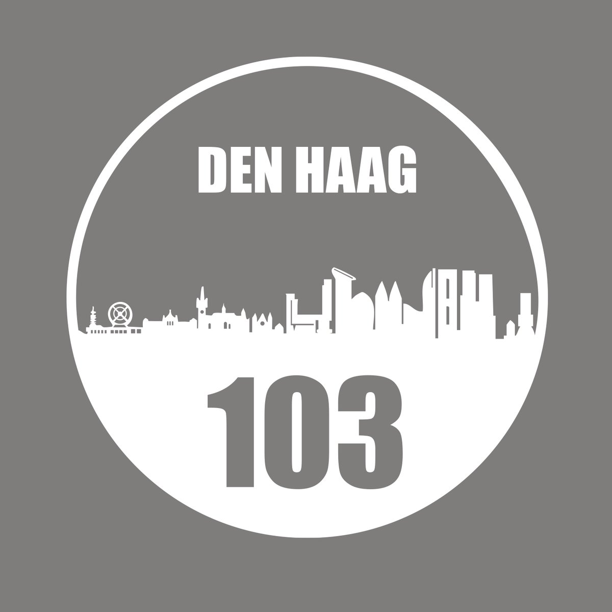 Den Haag sticker met eigen huisnummer