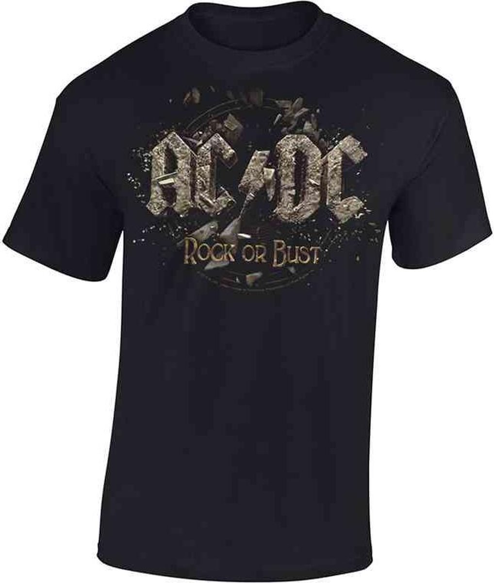 AC/DC Heren Tshirt -L- Rock Or Bust Zwart
