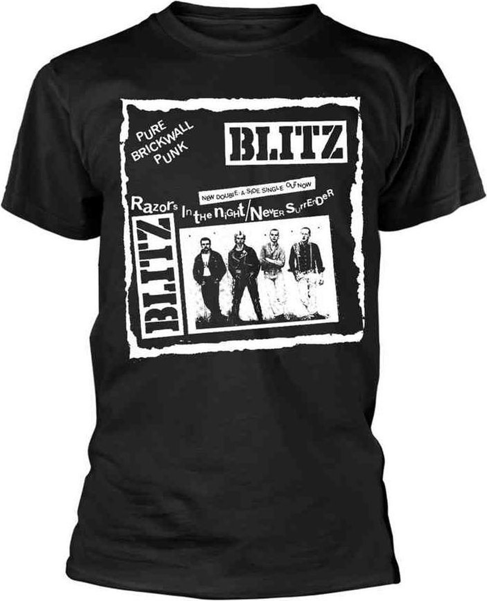 Blitz Heren Tshirt -XXL- Pure Brick Wall Zwart