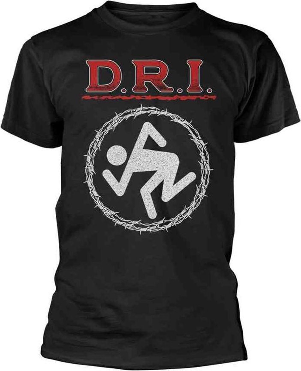 D.R.I. Heren Tshirt -S- Barbed Wire Zwart