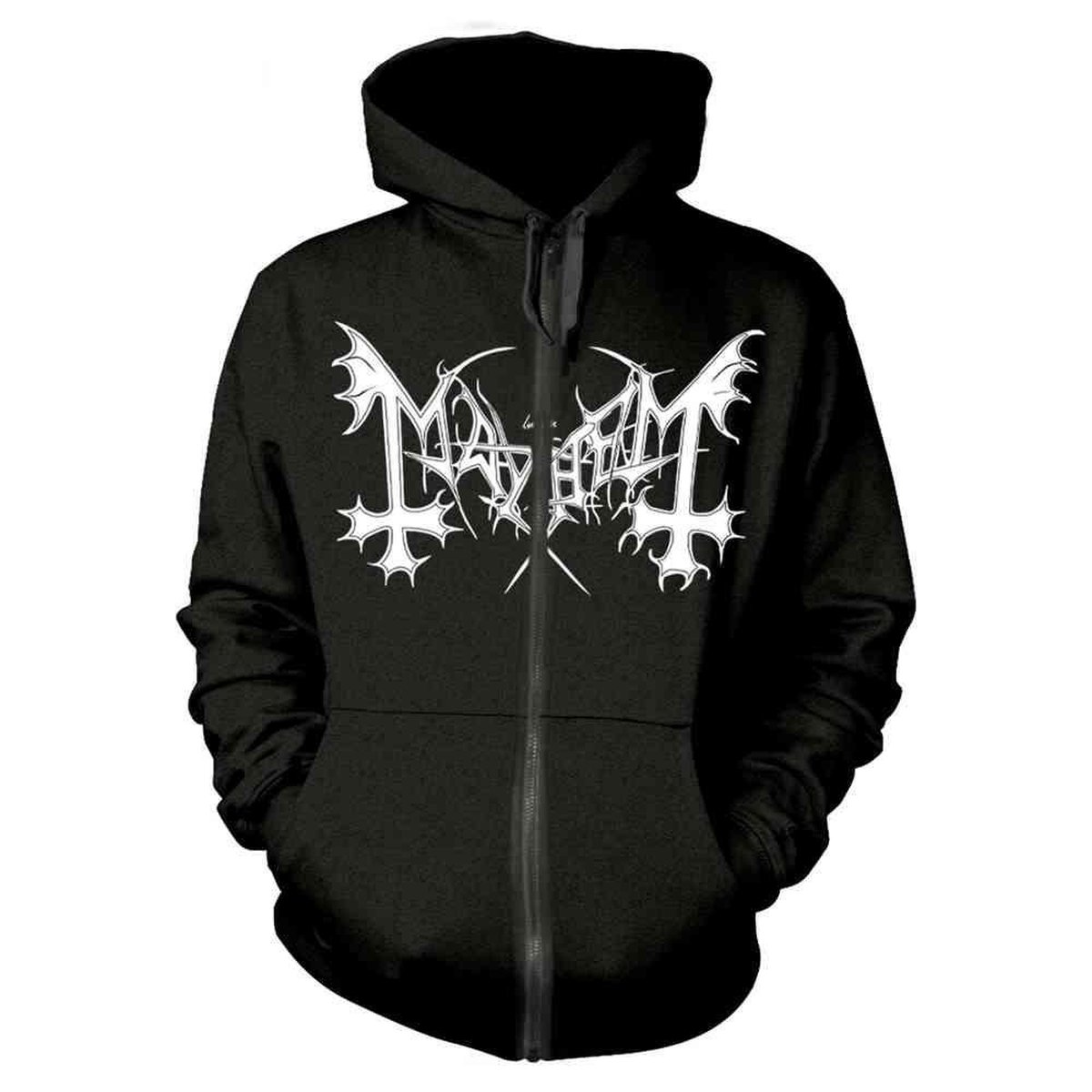 Mayhem Vest met capuchon -M- De Mysteriis Dom Sathanas Zwart