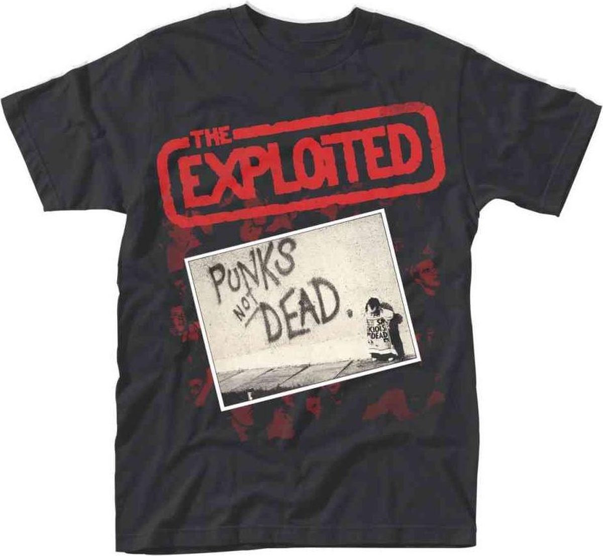 The Exploited Heren Tshirt -M- Punks Not Dead Album Zwart