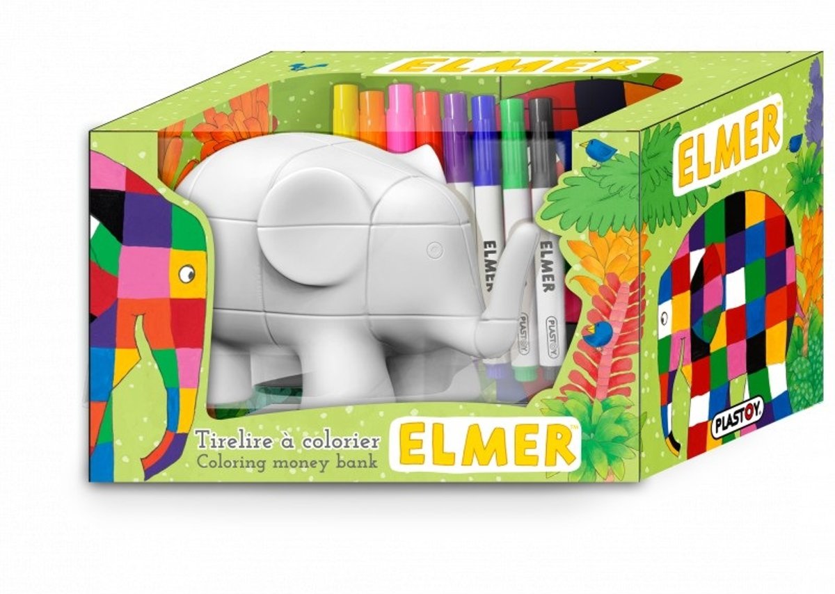 Elmer de Olifant Spaarpot (Maak je eigen Elmer spaarpot) ca 17 cm