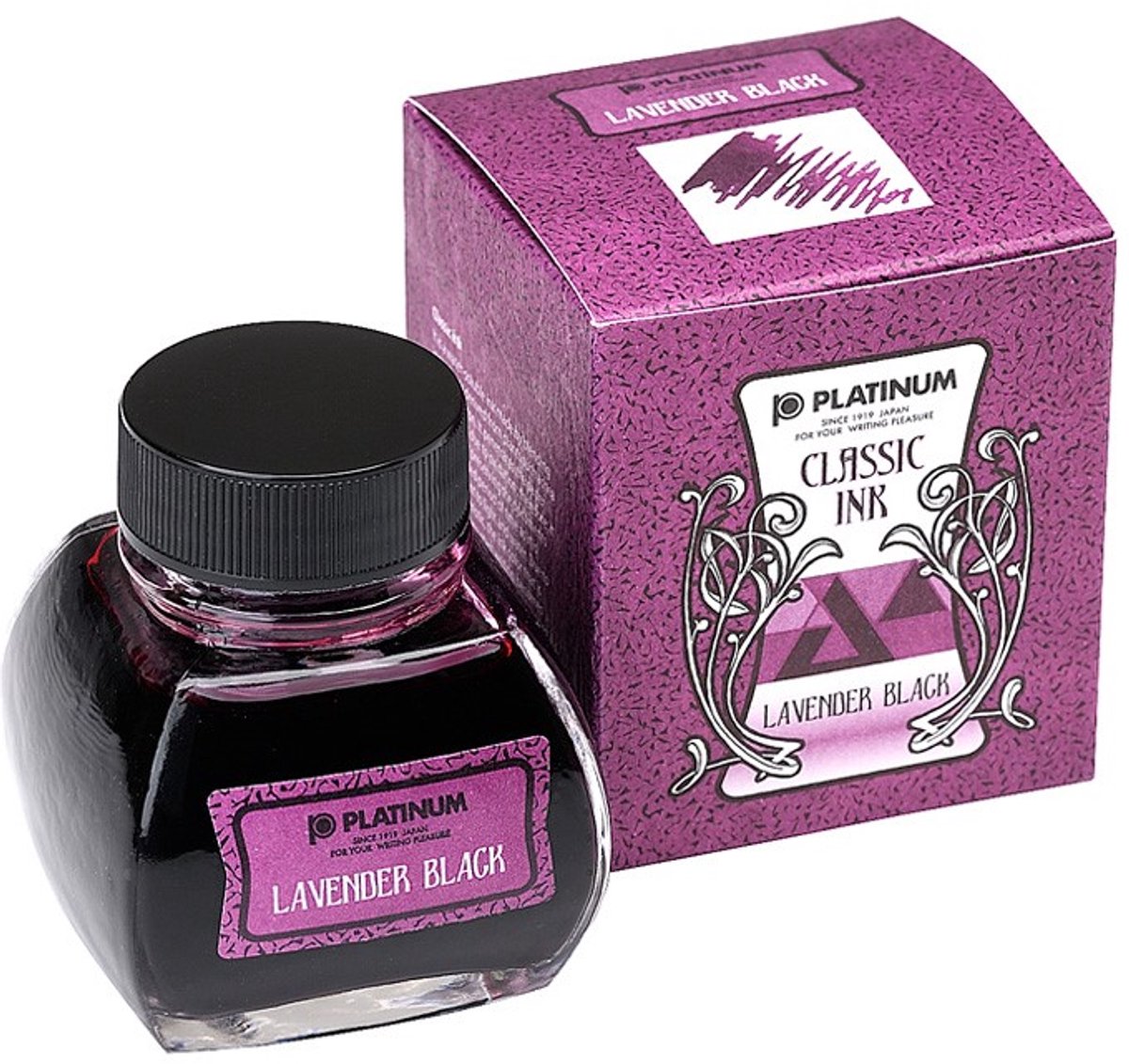 Platinum - Inktpot - potje vulpeninkt - Dyestuff Classic Ink Lavender Black - 60 ml