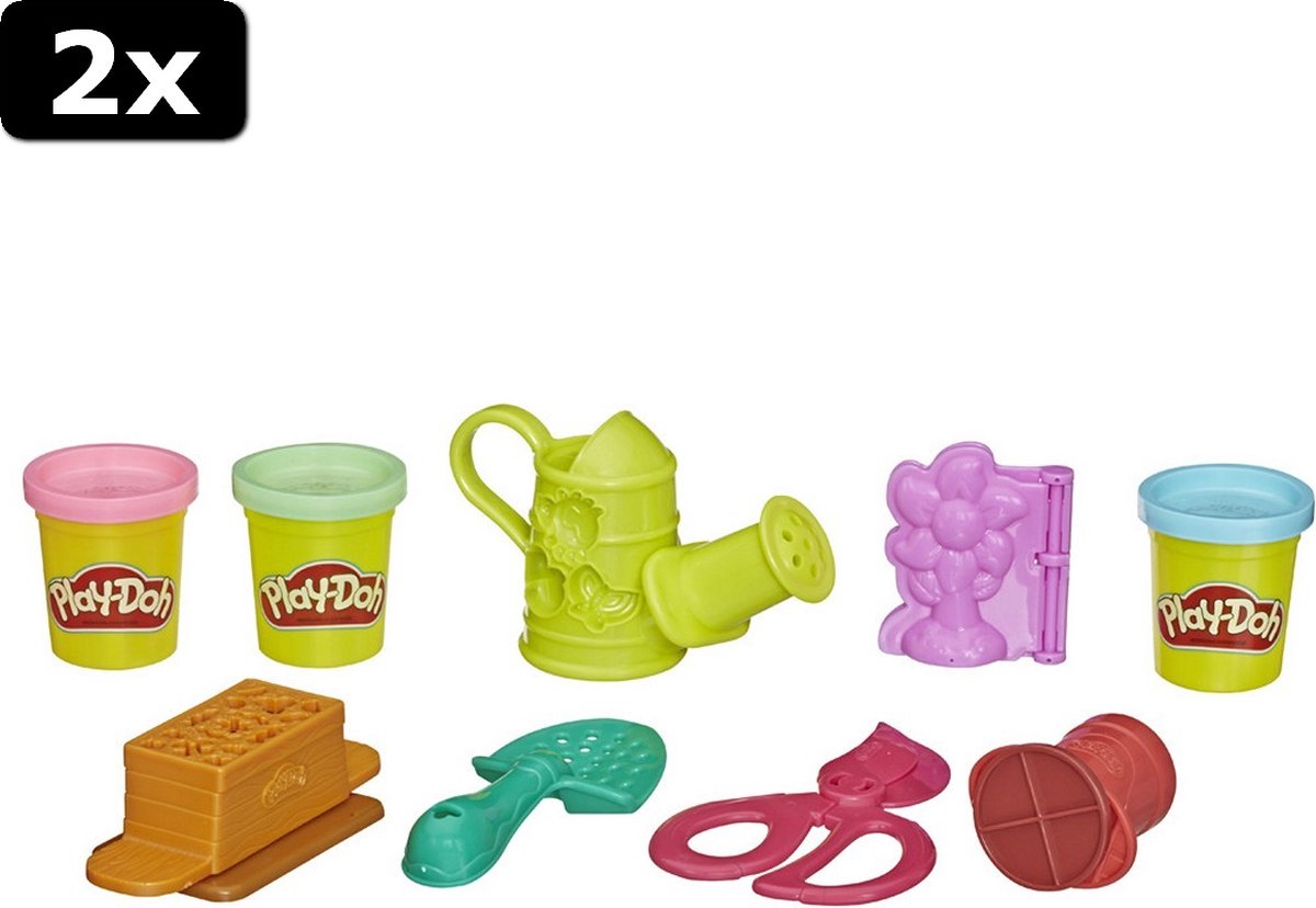 2x Play-Doh Set met 3 Kleuren Klei Assorti