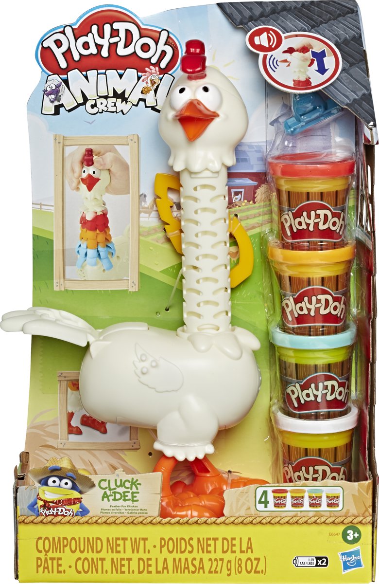 Play-Doh Animal Crew Kukele Kip - Klei Speelset