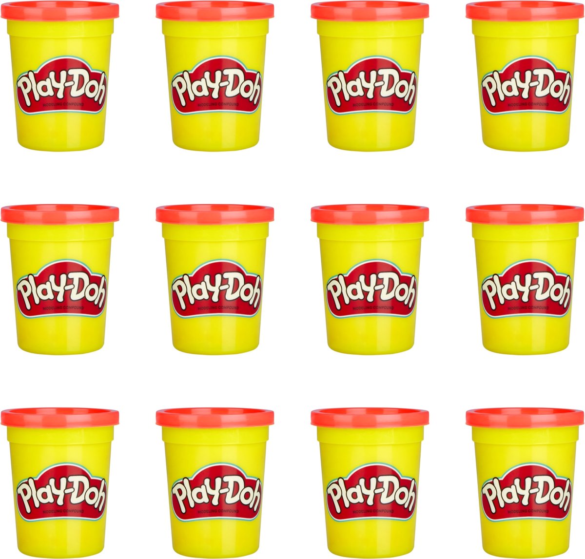 Play-Doh Rode Klei - 12 Potjes