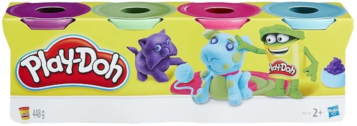 Play-doh Refill 4-pack Klei Paars/groen/roze/lichtblauw