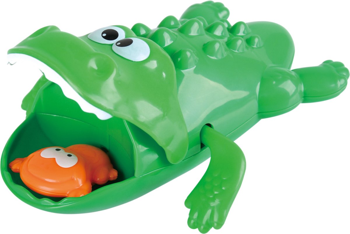 Play badspeelgoed krokodil zwem en vang set voor kinderen.