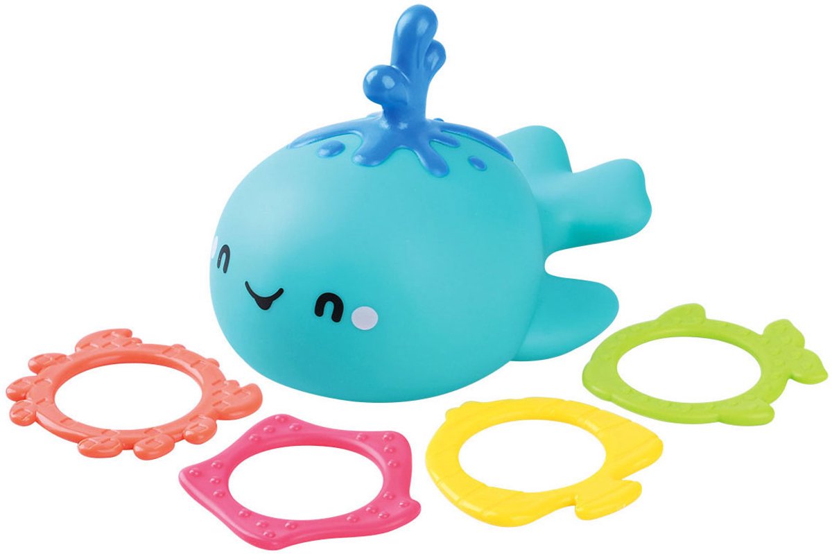 Play badspeelgoed walvis ring werpen set - interactief waterspel.