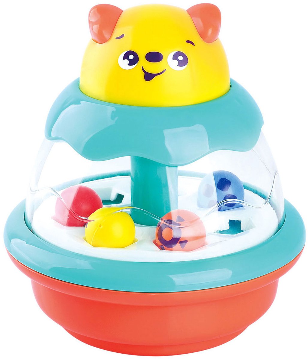 Play draaiende tol - kleurrijk babyspeelgoed met ballen.