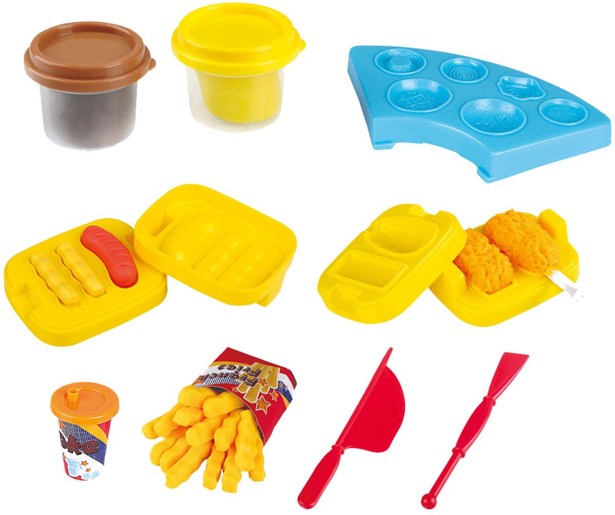 Play klei speelgoedset hamburger - creatieve boetseerset voor kinderen.