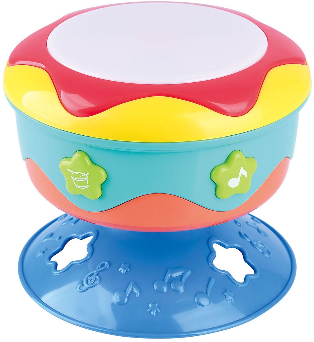 Play muzikale draaiende trommel speelgoed - sensorisch en educatief.