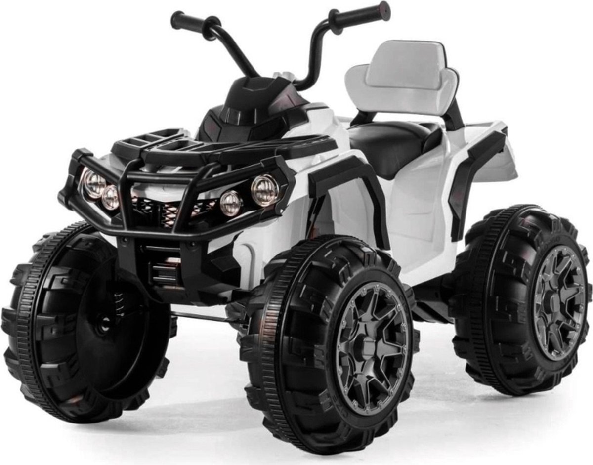 Elektrische Kinderquad Wit 12v, Quad 12V, Elektrische Quad 12V wit voor kinderen - Elektrische kinder quad accu - accu quad - 12v