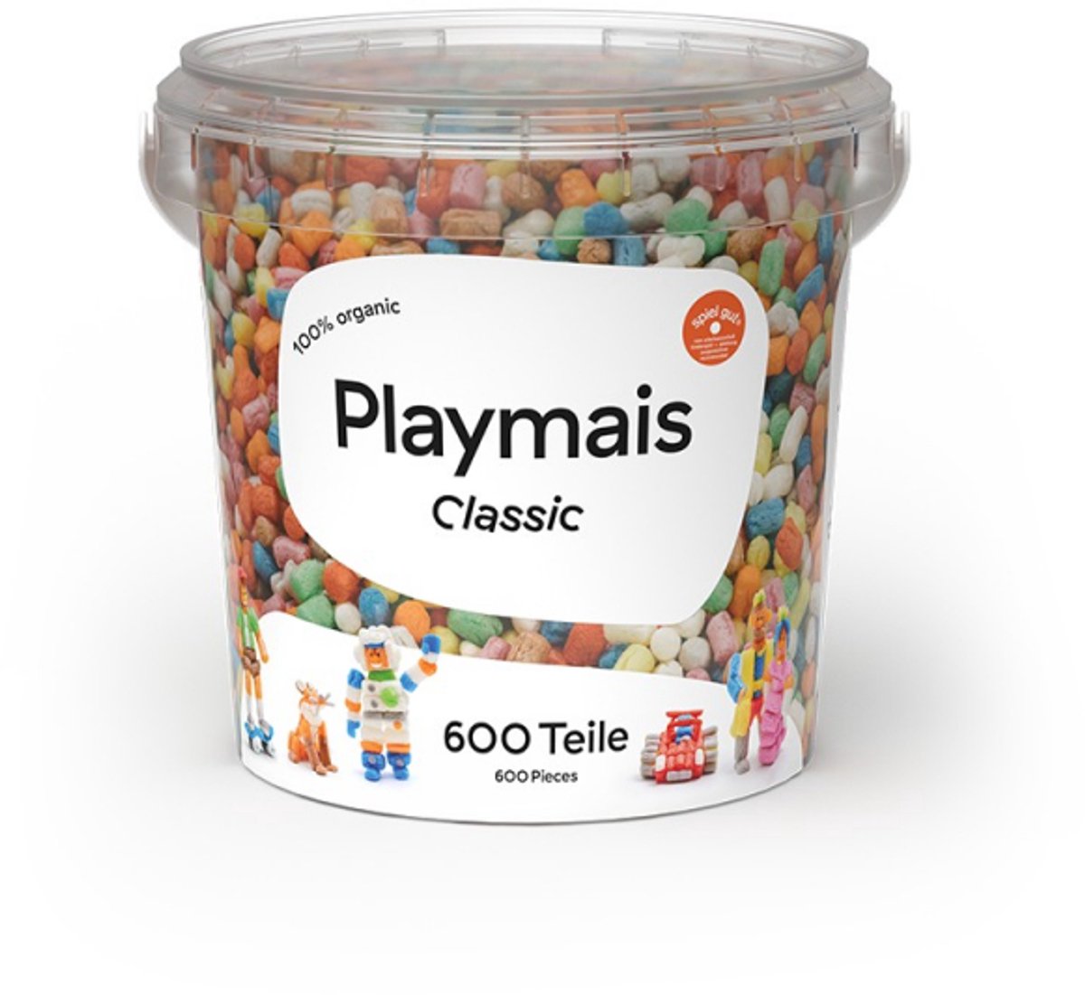 PlayMais Classic bouwemmer - 600 stuks creatief speelgoed.