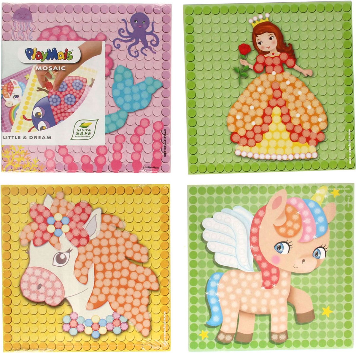 PlayMais Mosaic Kaarten Versieren, 24st.