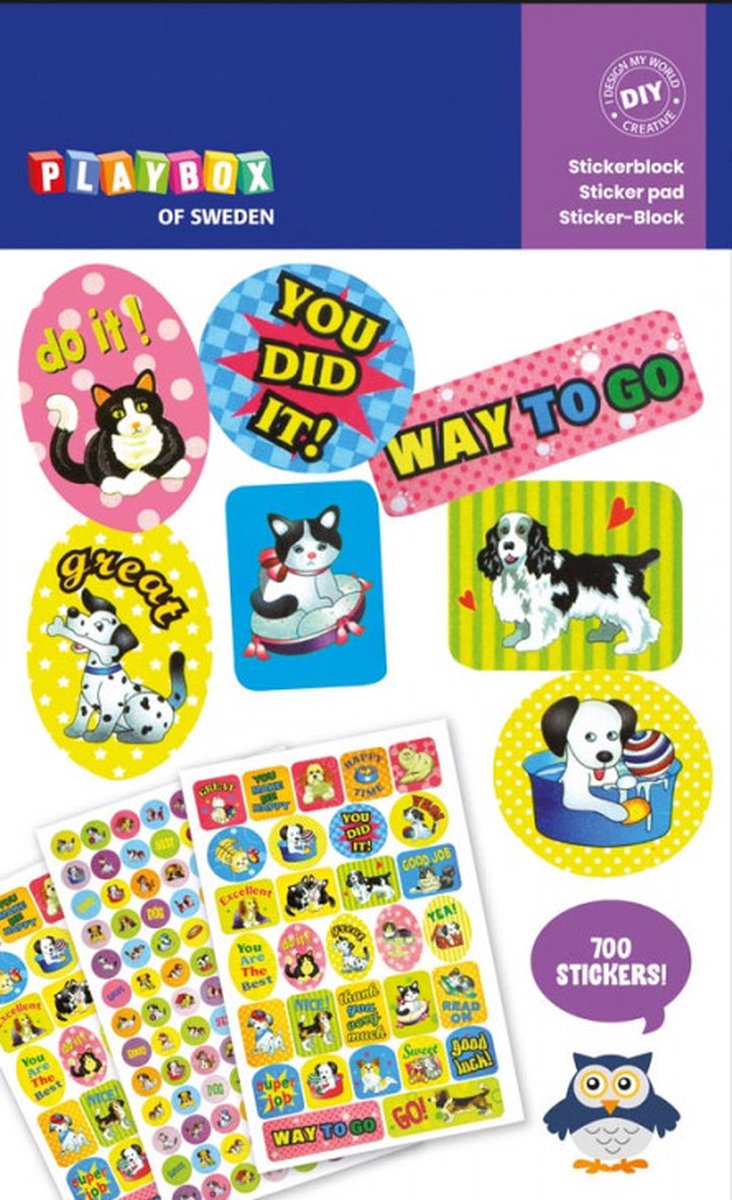 Playbox Stickers Honden en Katten 700 stuks