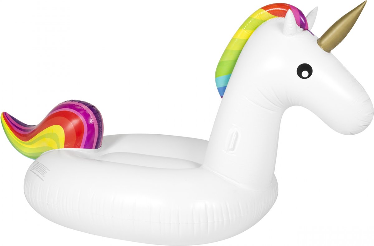 Playfun Opblaasbare Eenhoorn Wit 260 X 110 X 132 Cm