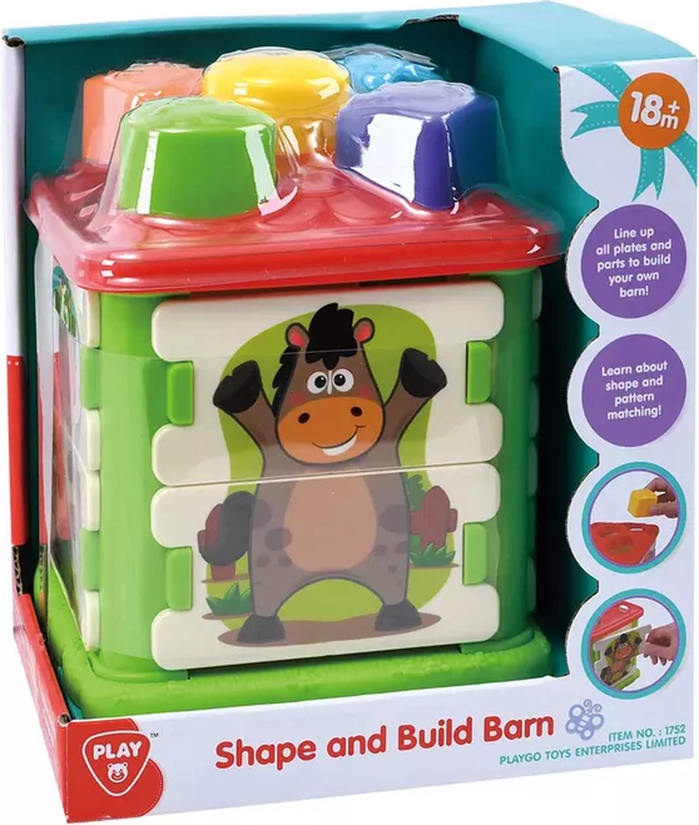 PLAYGO - Infant & peuters - vorm- en bouwschuur - Jono Toys 1752