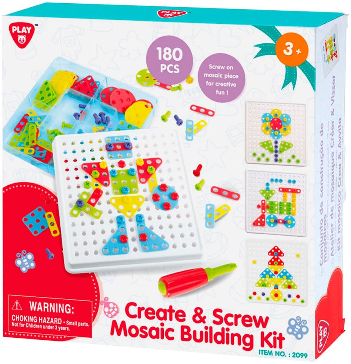 Playgo Constructieset Mozaiek, 180dlg.