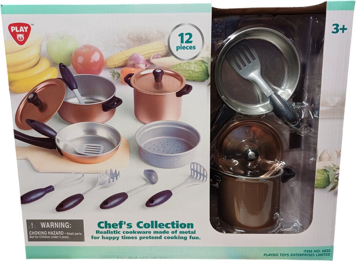 Playgo Pannenset - Chefs collectie - koper kleur