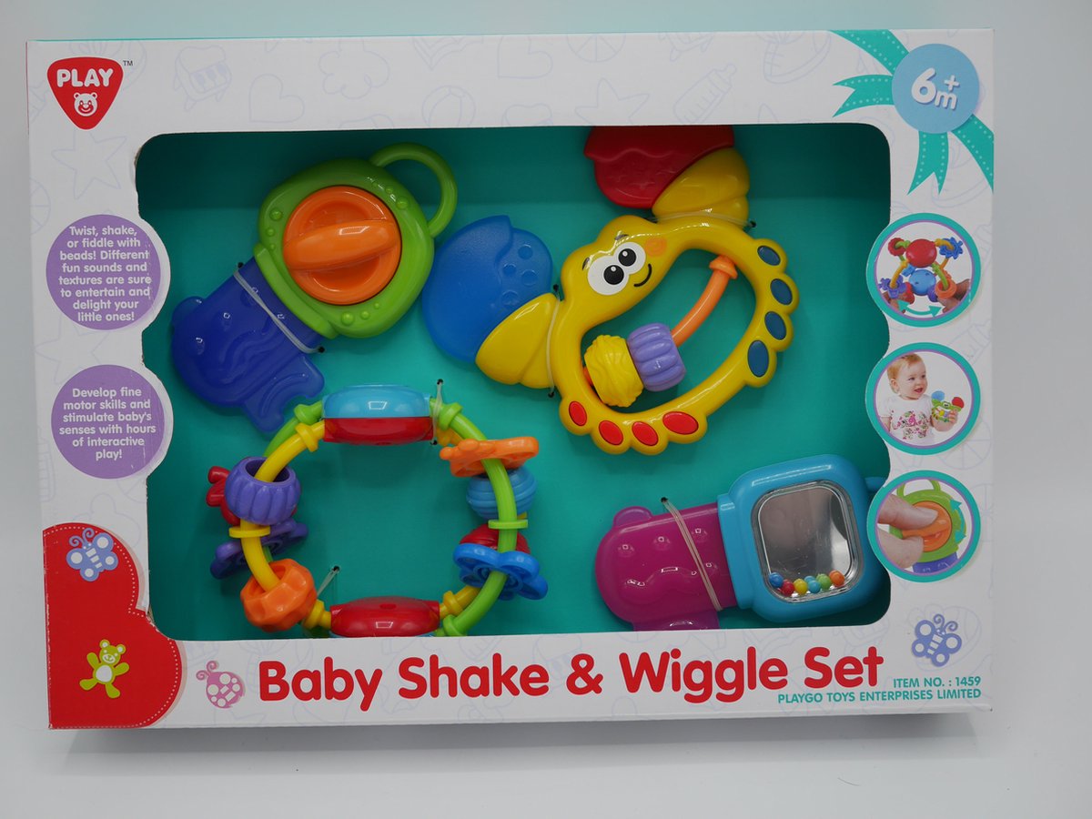   baby rammelaars 4 stuks met geluid.