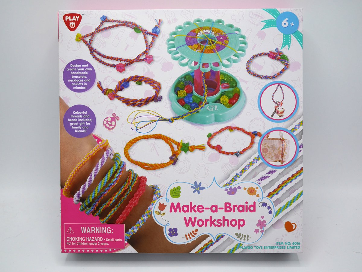 Playgo make a braid workshop maak je eigen sieraden.