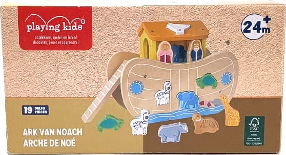 Ark van Noach - Playing Kids - Houten Speelgoed - 24+m