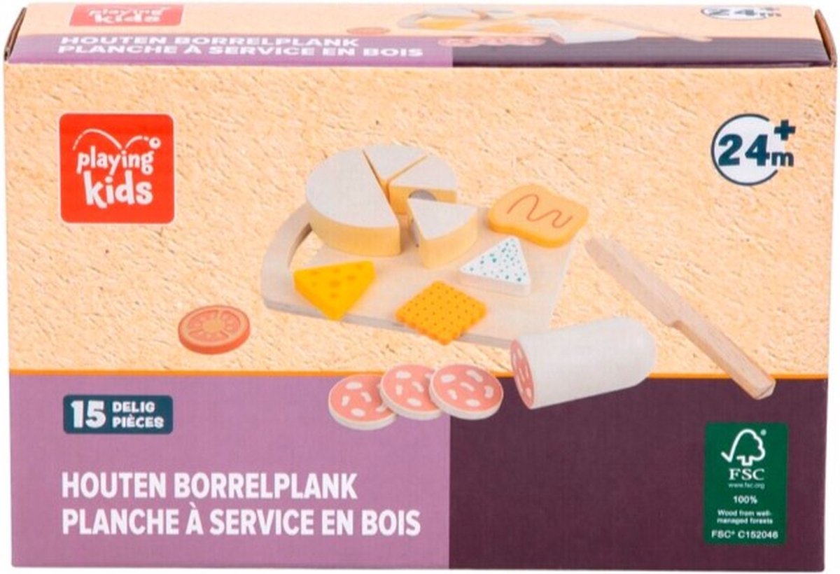 Playing Kids Houten Borrelplank